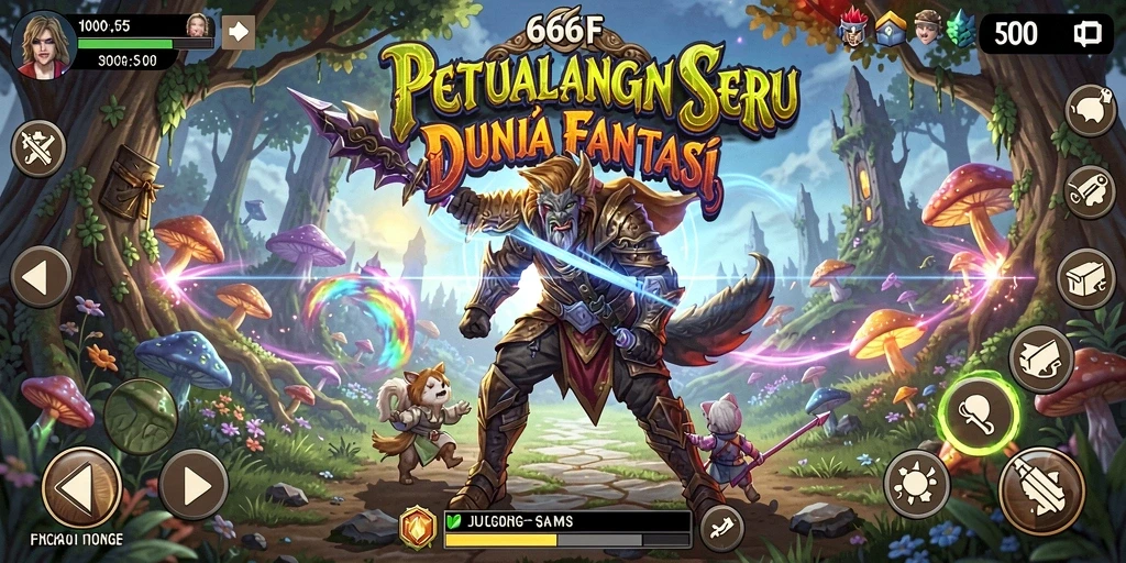 Tangkapan layar gameplay 666F menunjukkan aksi mendebarkan di dunia petualangan.