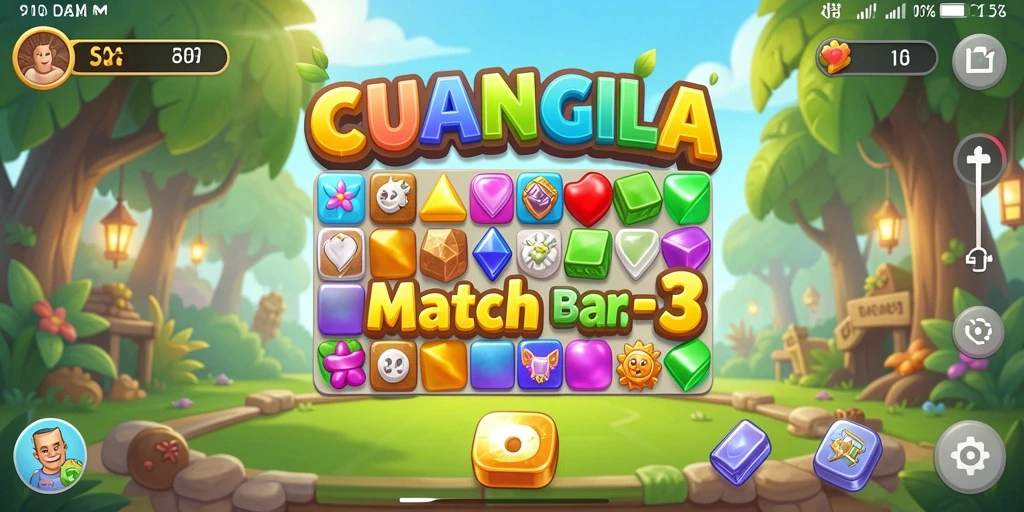 Tampilan gameplay CUANGILA yang penuh warna dan menarik.