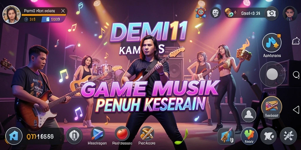 Gambaran tampilan gameplay interaktif dalam <strong>DEMI11</strong>.