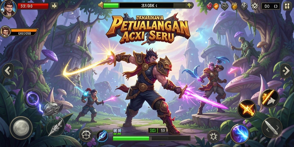 Tampilan gameplay DKK yang penuh aksi dan menyenangkan.