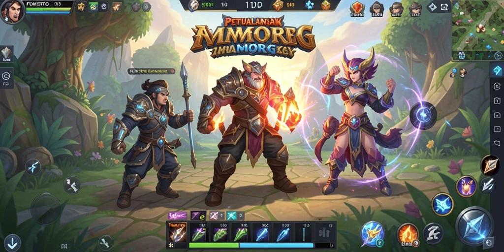 Screenshot gameplay menunjukkan aksi seru dalam dunia FOMOTOTO.