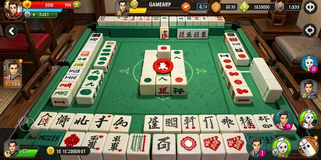 Screenshot utama GAMERP menampilkan permainan Mahjong yang seru dan interaktif.