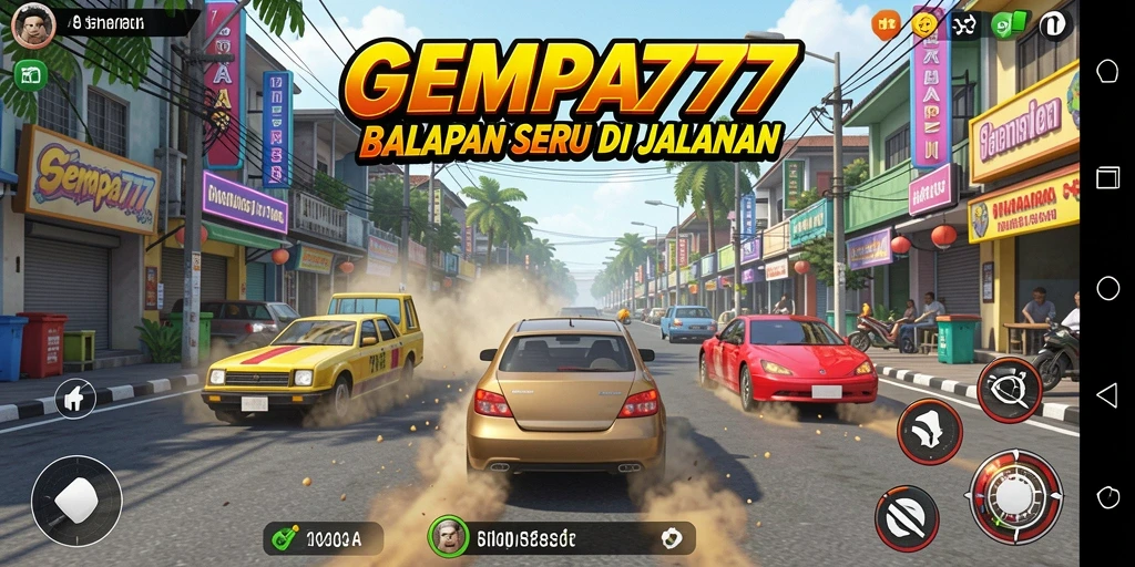 Tampilan menakjubkan dari gameplay balap di GEMPA777.