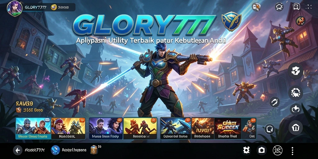 Tampilan utama GLORY777 yang menawan dan fungsional.
