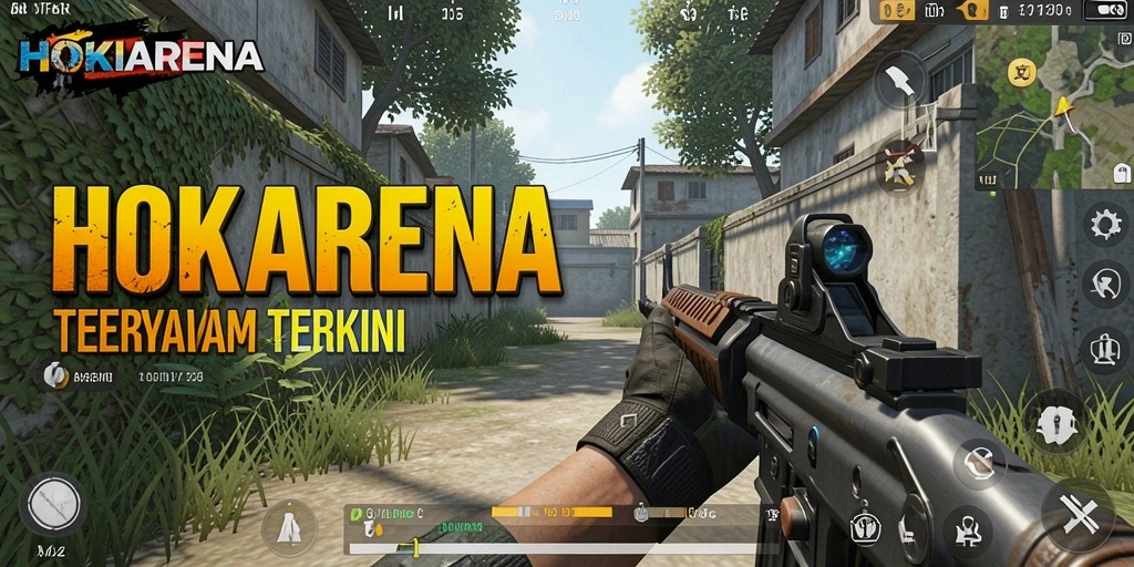 Screenshot gameplay HOKIARENA yang menampilkan aksi tembak-menembak yang intens.