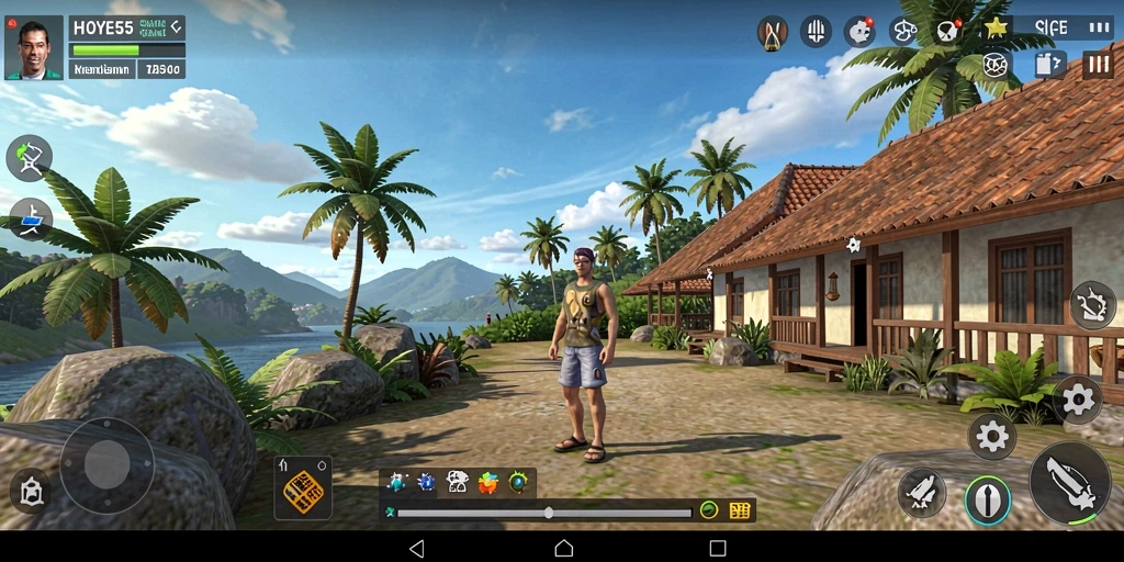 Tangkapan layar gameplay menampilkan interaksi seru di HOYE55.
