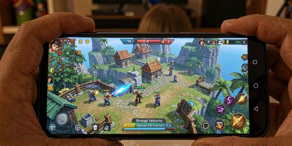 Screenshot utama gameplay ID66 menampilkan pertempuran epik dalam dunia strategi.