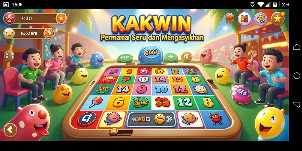 Tampilan gameplay KAKWIN yang mengasyikkan dan penuh warna.