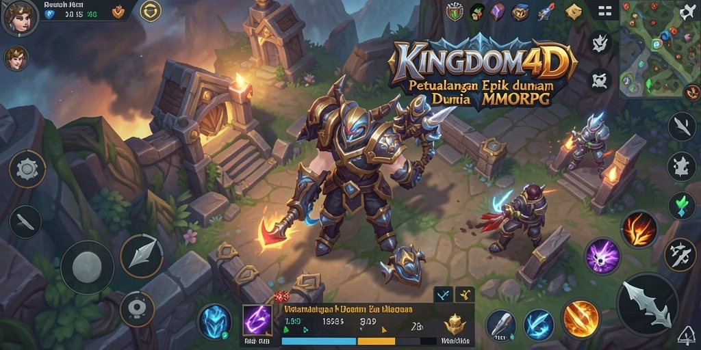 Gameplay menarik dari KINGDOM4D dengan aksi petualangan MMORPG.