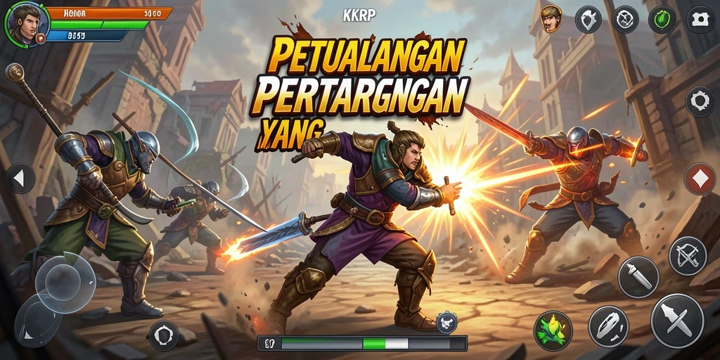 Gameplay KKRP menampilkan aksi pertarungan yang seru dan menegangkan.