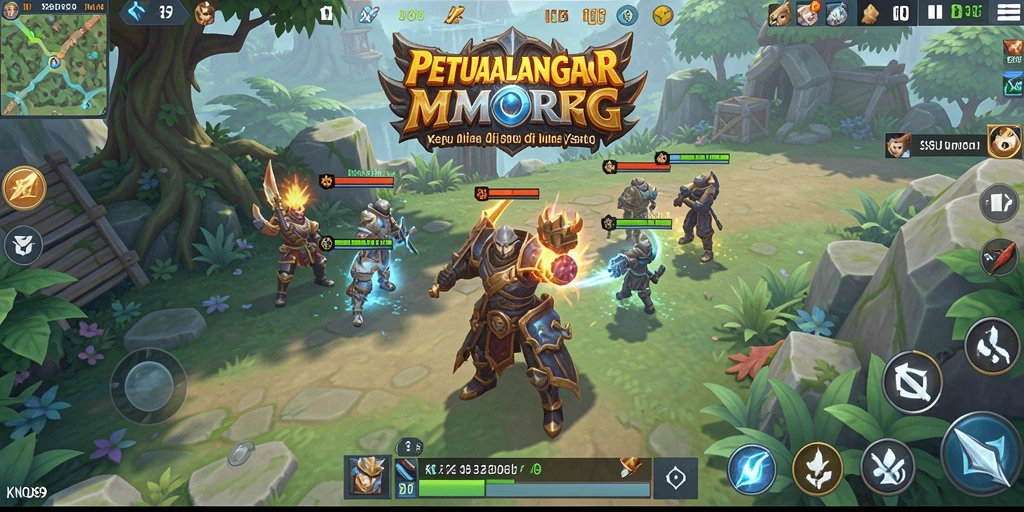 Tampilan gameplay seru di KNO89, dunia MMORPG yang menakjubkan.