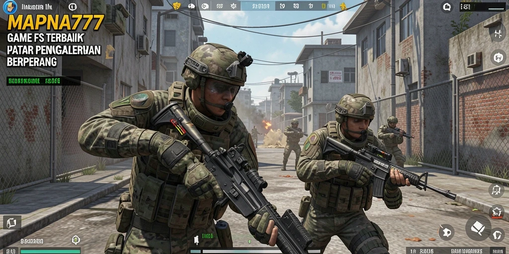 Tangkapan layar yang menampilkan momen intens dalam pertempuran FPS.
