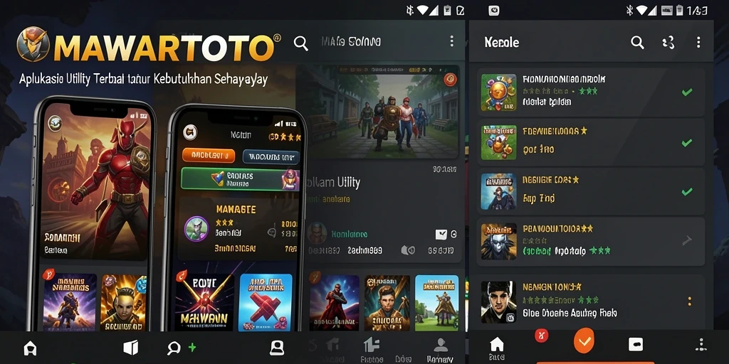 Tampilan antarmuka aplikasi Utility MAWARTOTO yang intuitif.