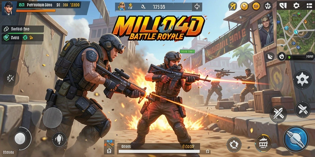 Tampilan gameplay seru di MILO4D dalam pertarungan Battle Royale.