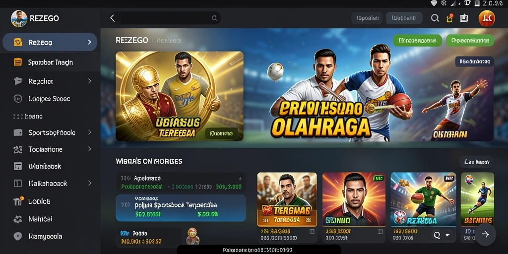 Menampilkan gameplay seru dari aplikasi Sportsbook REZEGO.