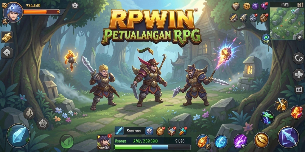 Tampilan visual yang menakjubkan dari permainan RPG yang mendebarkan.
