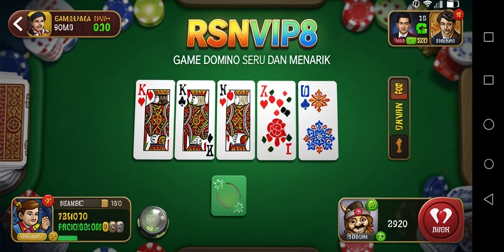Tampilan seru gameplay Domino di RSNVIP8.