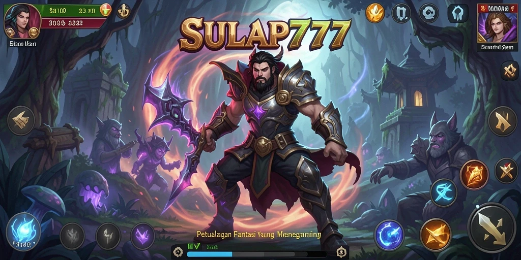 Screenshot menunjukkan aksi pertempuran seru dalam SULAP777.