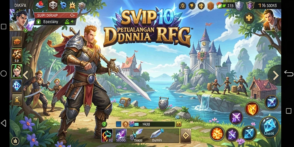 Tangkapan layar gameplay SVIP10 menampilkan pertempuran mendebarkan dalam dunia RPG yang menakjubkan.