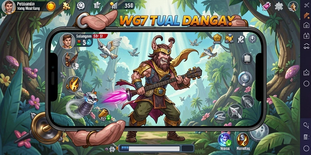 Screenshot W67 menampilkan pemandangan indah saat menjelajahi dunia petualangan.